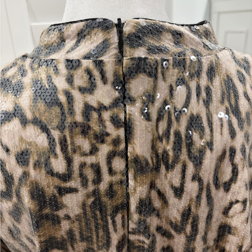 Chico's Animal Print Sequin Blouse - Picture 4 of 5